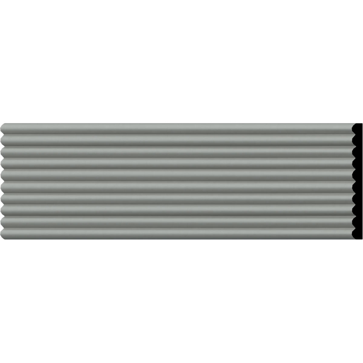 4"H White Primed Polyurethane Fluted Panel Moulding