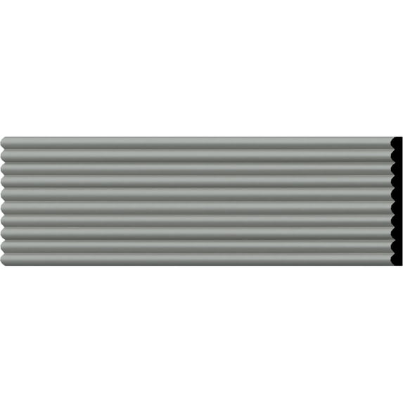 4"H x 3/8"P x 94 1/2"L Fluted Panel Moulding