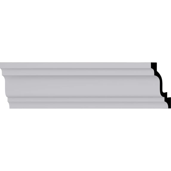 4"H x 3"P x 5"F x 94 1/2"L Nexus Traditional Crown Moulding