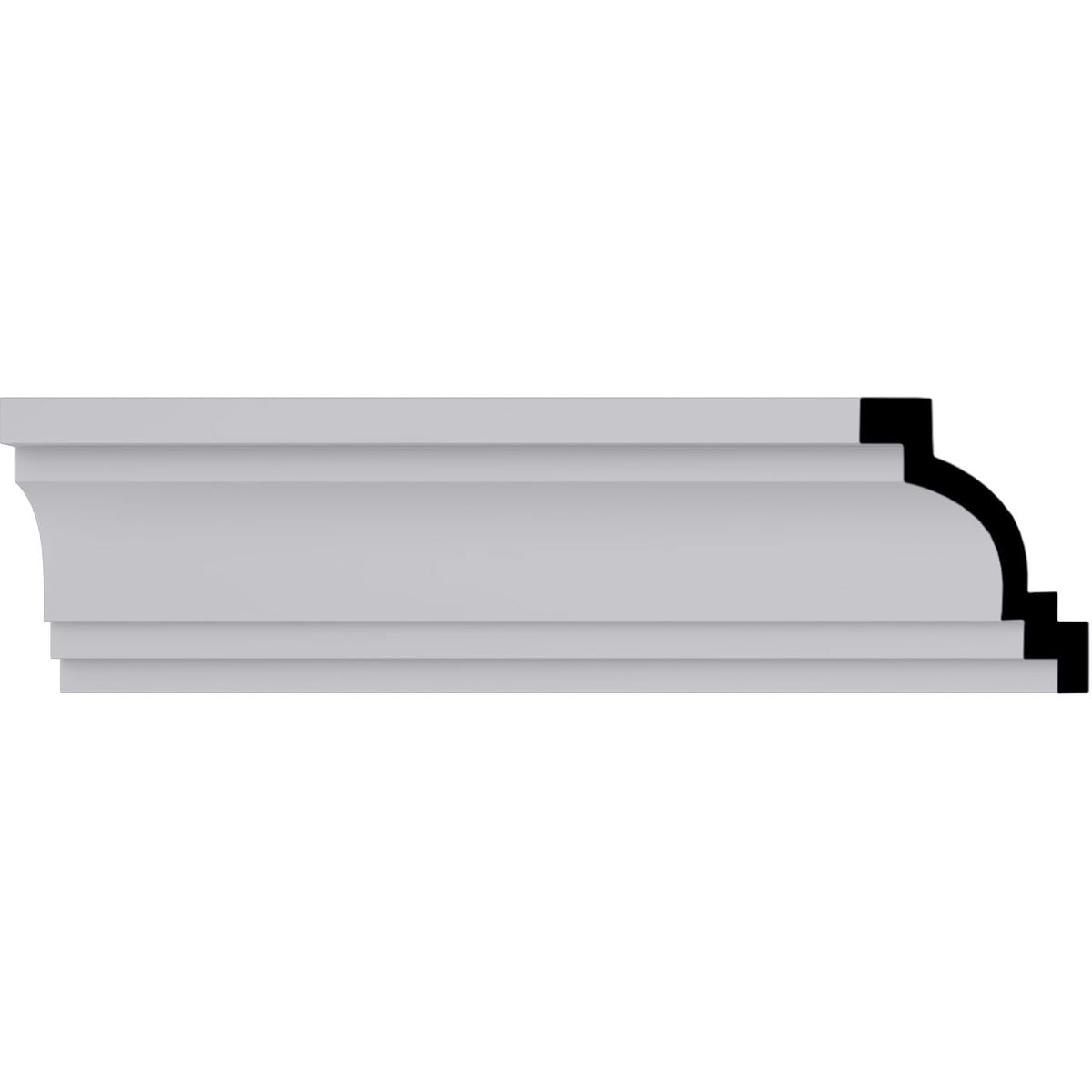Primed Polyurethane Traditional Smooth Crown Moulding