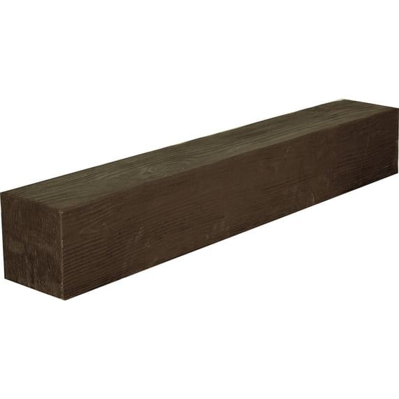 4"H x 4"D x 48"W Sandblasted Faux Wood Fireplace Mantel, Early American