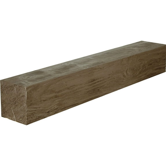 4"H x 4"D x 84"W Sandblasted Faux Wood Fireplace Mantel, Persian Walnut