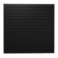 thumbnail image 1 of 4'H x 4'W PVC Slatwall Panels Garage Wall Storage System, Black Slat Wall Paneling Garage Organizers, 1 of 5