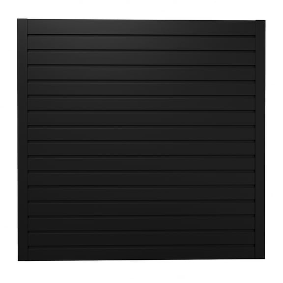 4'H x 4'W PVC Slatwall Panels Garage Wall Storage System, Black Slat Wall Paneling Garage Organizers