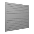 thumbnail image 1 of 4'H x 4'W PVC Slatwall Panels Garage Wall Storage System, Grey Slat Wall Paneling Garage Organizers, 1 of 5