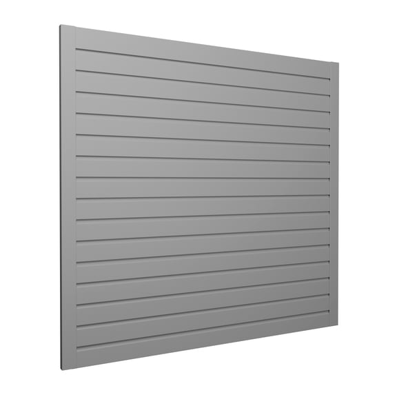 4'H x 4'W PVC Slatwall Panels Garage Wall Storage System, Grey Slat Wall Paneling Garage Organizers