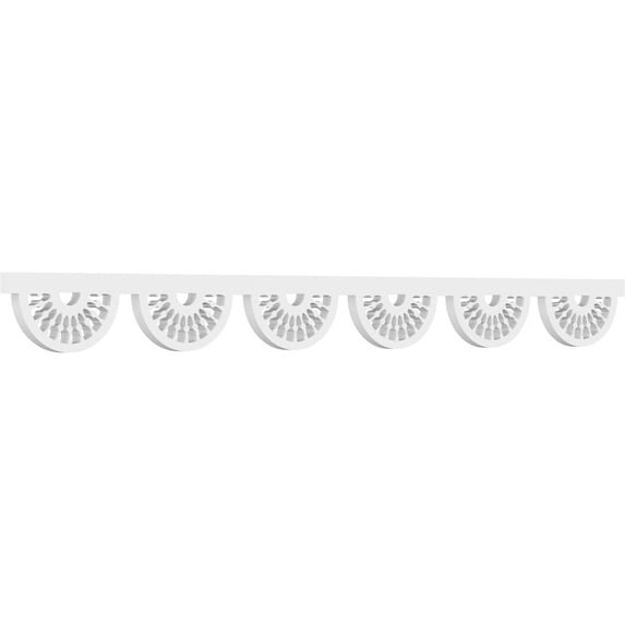 4"H x 5/8"P x 48"L Classic Wagon Wheel Architectural Grade PVC Running Trim