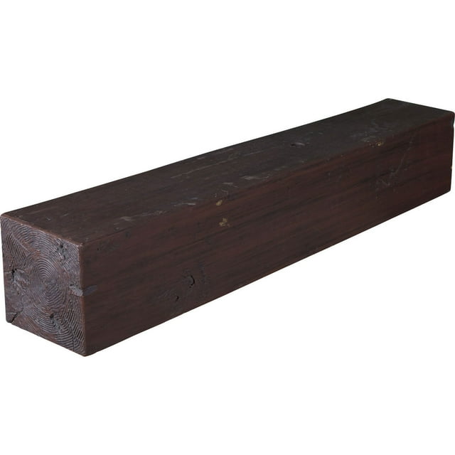 4"H x 6"D x 84"W Knotty Pine Faux Wood Fireplace Mantel, Rosewood