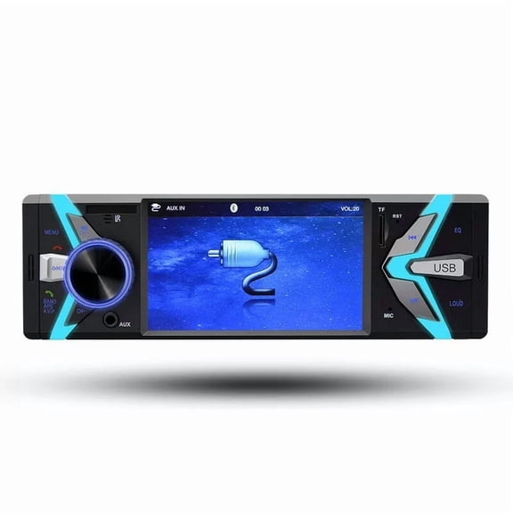 4'' HD Car Player Bluetooth Hands-Free 4-inch RMVB Compatible Dual Audio Output Built-in FM 1 Din Radio Universal Direct Plug-In