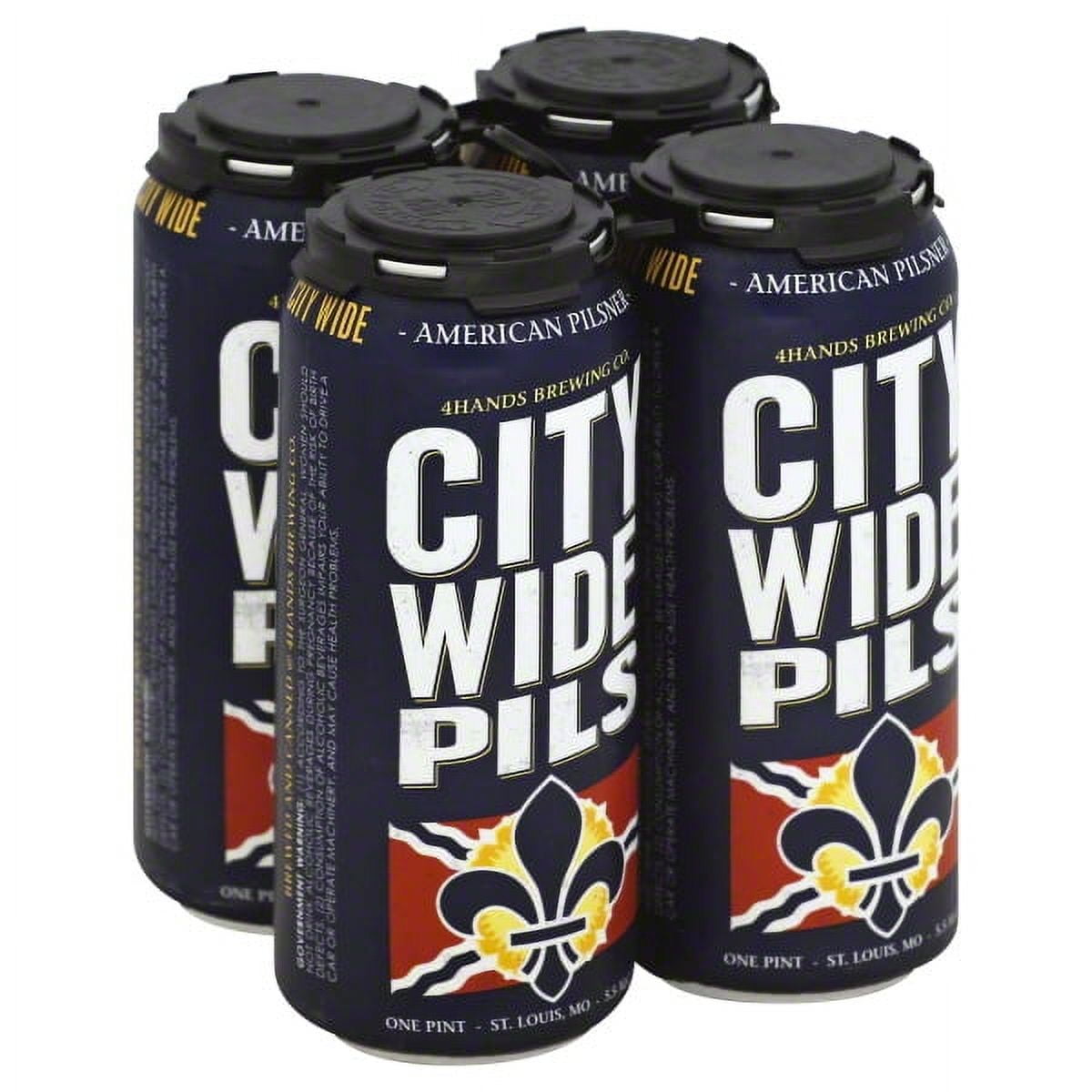 4 Hands City Wide Pils Pilsner, 4 pack, 16 fl oz cans
