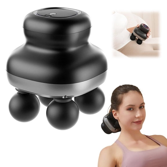 4 Head Massage Gun Deep Tissue, Mini Percussion Muscle Massage Gun for Pain Relief, Portable Electric Muscle Massager with 5 Speeds, USB Rechargeable - Ideal Gift for Men & Women