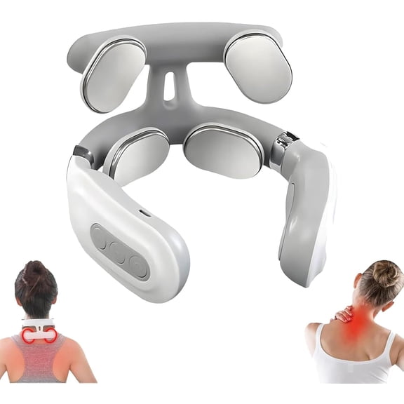 4-Head Neck Massage,with 6 Vibration Modes & 15 Intensity Levels,Promote Muscle Relaxation for Women Men Gifts
