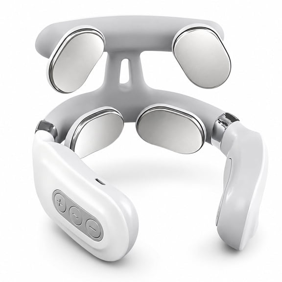 4-Head Portable Vibrating Neck Massager with 6 Vibration Modes & 15 Intensity Levels,Muscle Relaxation Device for Women Men