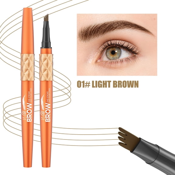 4-Head Split Eyebrow Pencil,Waterproof Long-Lasting Micro Fork Eyebrow Pencil,2026 Upgraded 4-Tip Microblading Suitable for Daily Makeup,Travel,Work,Parties
