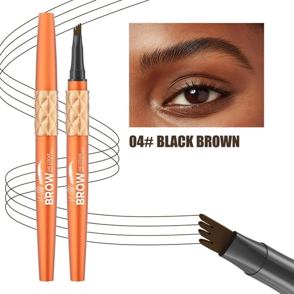 4-Head Split Eyebrow Pencil,Waterproof Long-Lasting Micro Fork Eyebrow Pencil,2026 Upgraded 4-Tip Microblading Suitable for Daily Makeup,Travel,Work,Parties