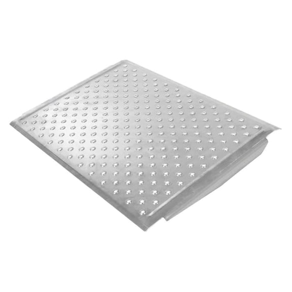 4" High Aluminum Threshold Ramp, Punch Plate Surface, 24" L x 32" W