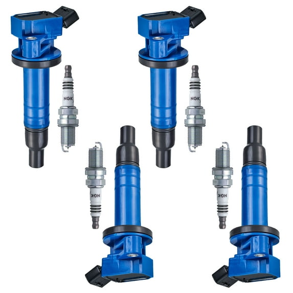 4 High Performance Ignition Coils and 4 NGK Iridium Spark Plugs Compatible with Toyota Corolla Replacement for UF247 Fits select: 2006 TOYOTA COROLLA CE/LE, 2007-2008 TOYOTA COROLLA CE/LE/S