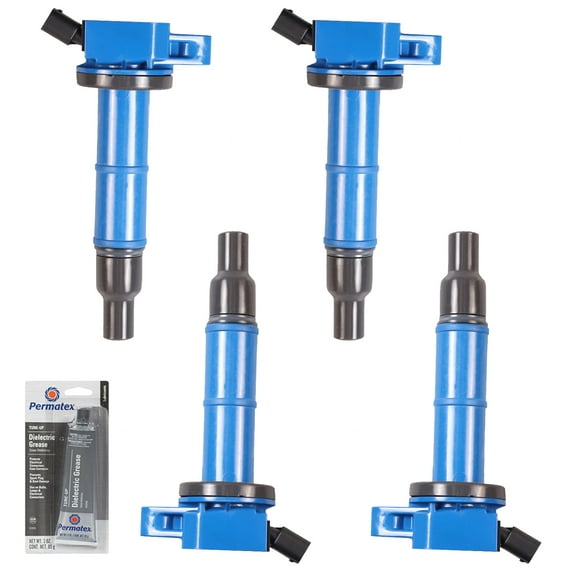 4 High Performance Ignition Coils and Tune Up Grease Compatible with Toyota Camry Corolla UF333 Fits select: 2009 TOYOTA CAMRY SE/LE/XLE, 2007 TOYOTA CAMRY CE/LE/XLE/SE