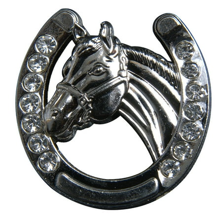 4 Hilason 1.5" Horseshoe Silver Concho Saddle Headstall Tack Cowgirl