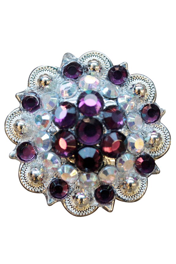 4 Hilason Western Berry Conchos Glass Rhinestones Bling 1.5" Tack cowgirl