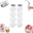 thumbnail image 1 of 4-Hole Ice Ball Maker, Sphere Ice Maker, 2/4/6 PCS Round Ice Cube Mold, Ice Hole Covers - Food Grade Material, Ice Ball Maker, Whiskey Ball Ice Maker Machine, Easy Fill & Release, 1 of 6