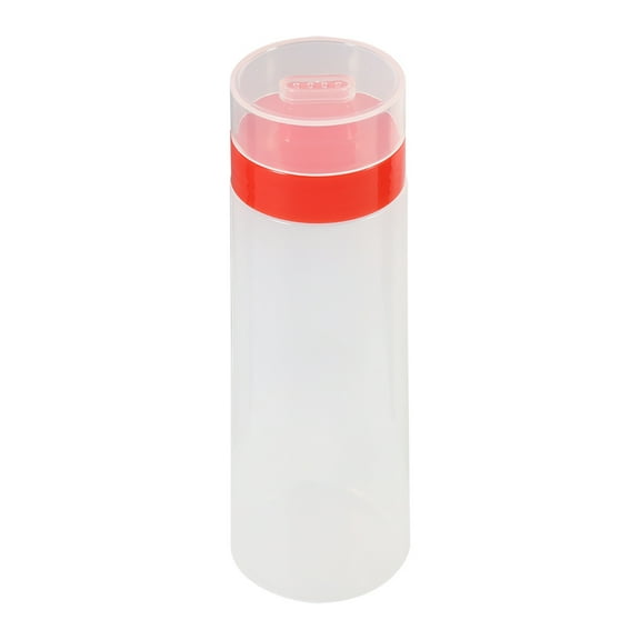 4-Hole Squeeze Sauce Bottle - 300ml Condiment Dispenser for Ketchup, Mayo & Oil (Yellow/Red)
