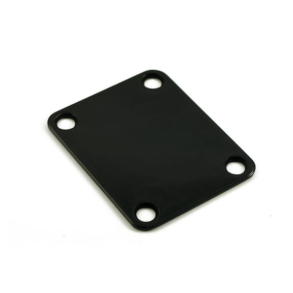 4-Hole Steel Neckplate For Guitar Or Bass - BLACK