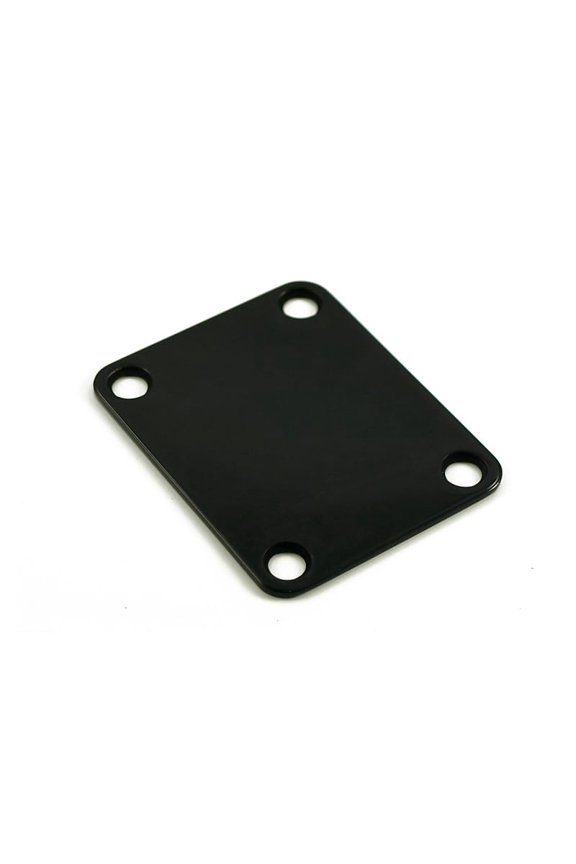 4-Hole Steel Neckplate For Guitar Or Bass - BLACK