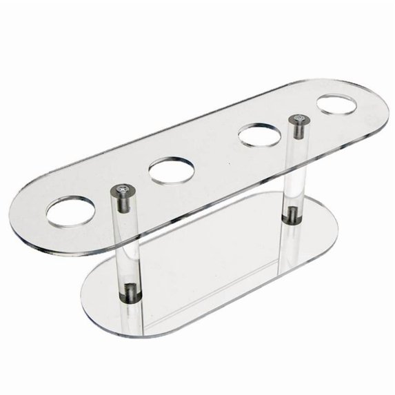 4 Holes Acrylic Ice Cream Cone Holder Tray Sushi Roll Display Stand Rack Shelf
