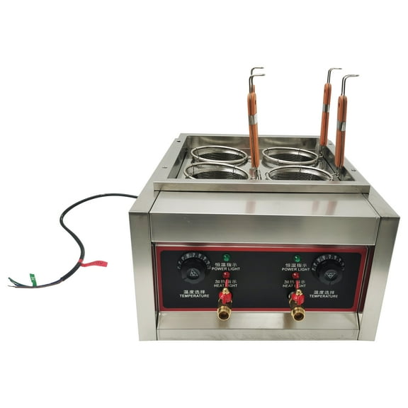 4 Holes Commercial Noodles Cooking Machine Pasta Cooker Boiler Dumpling Snack Cooking Tool 220V