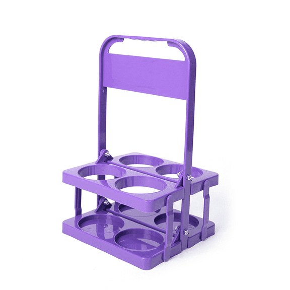 4 Holes Foldable Plastic Beverage Carrier,Reusable Drink Holder with Handle Portable Deep