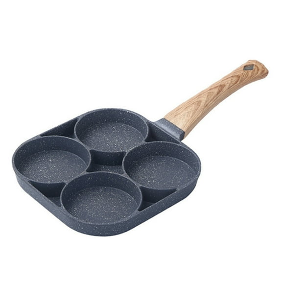 4 Holes Omelet Frying Pan Multifunction Breakfast Burger Hamburger Steak Stick Cooker Pancake Maker with Handle