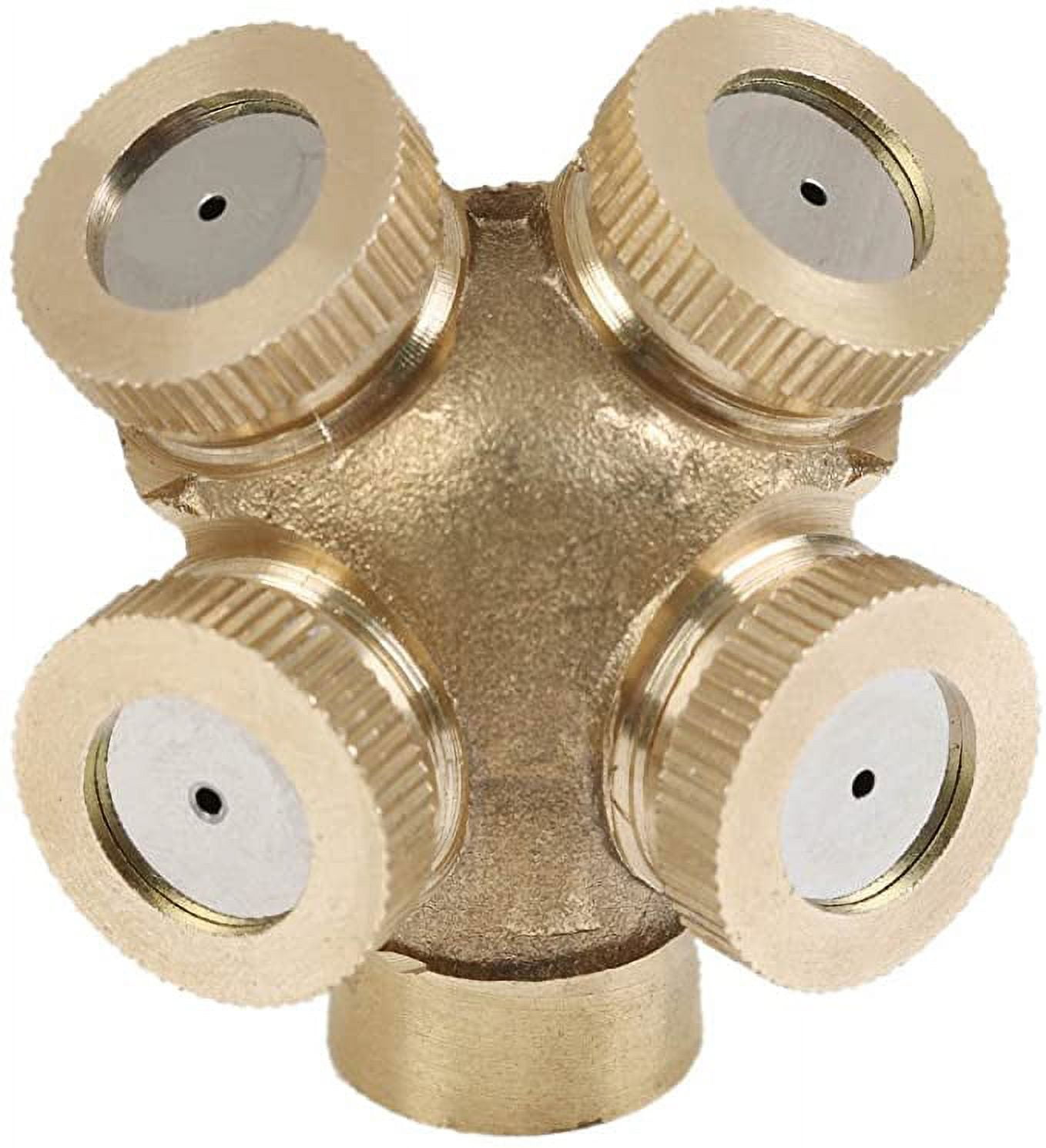 4 Holes Professional Misting Nozzle Brass Spray Fogger Nozzles Garden