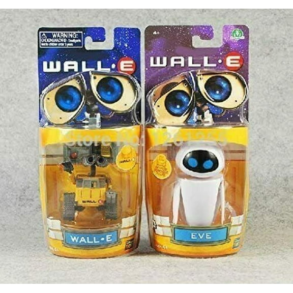 4" Holiday Wall E & Eve PVC Figurine, Set of 2
