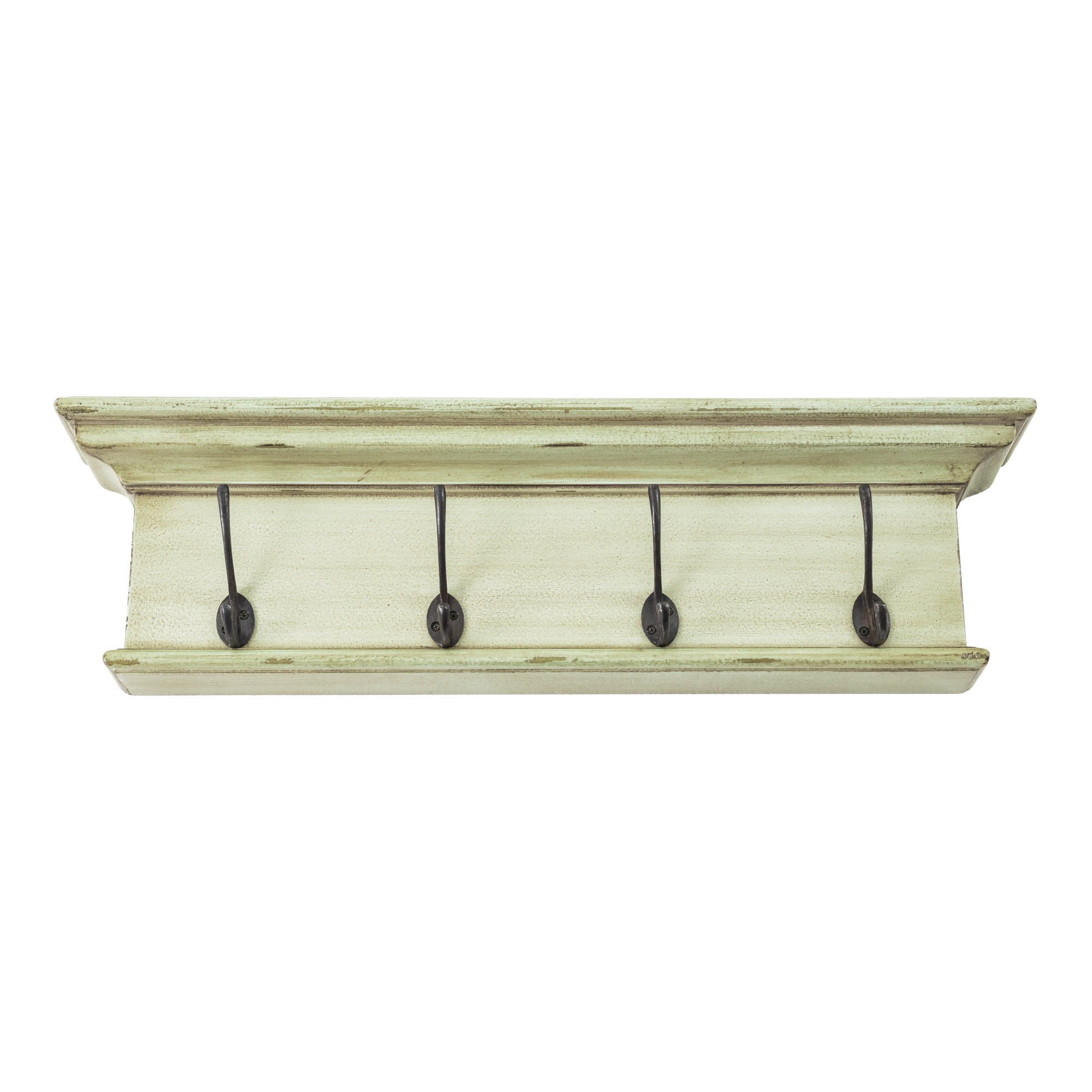 NovaSolo Halifax Mahogany Wood 4 Hook Coat Rack in Yellow - Walmart.com