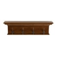 thumbnail image 1 of Home Wall Decorative Antique Brass Hardware 4 Hook Coat Rack, Brown, 1 of 7