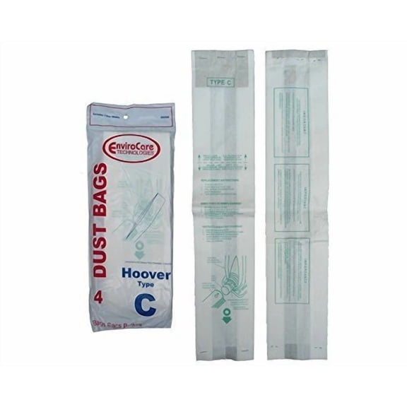 4 Hoover Style C Convertible Upright Bottom Fill Vacuum Cleaner Bags