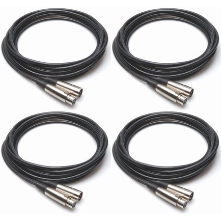 4 Hosa MCL-103 3' Foot XLR Female to Male Microphone Cables 3 PIN