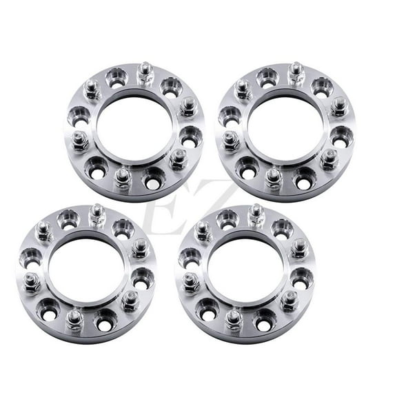 4 Hub Centric Wheel Adapters Spacers 6x5.5 for Toyota 12x1.5 Studs - 1.25" Thick Pair