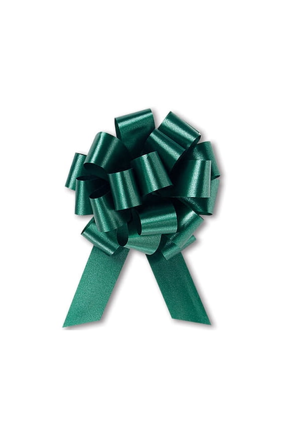 4" Hunter Green Classic Pull Bow (18 Loops) - Pack of 3 Bows (pb4hu)