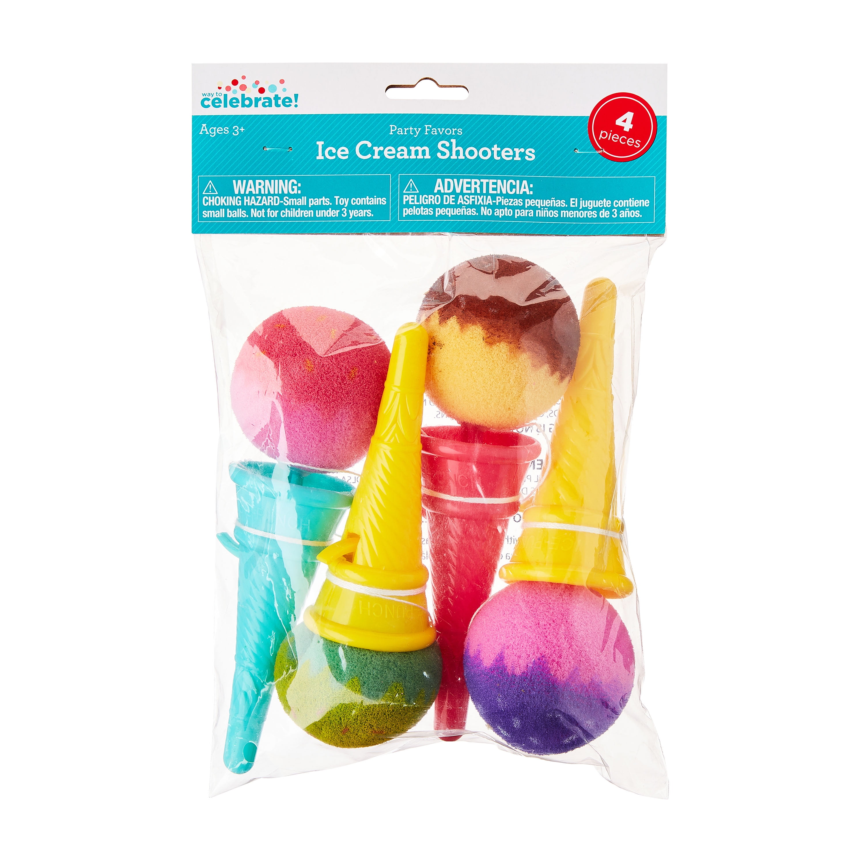Multicolor Ice Cream Shooters Party Favors, 4 Count, by Way To Celebrate