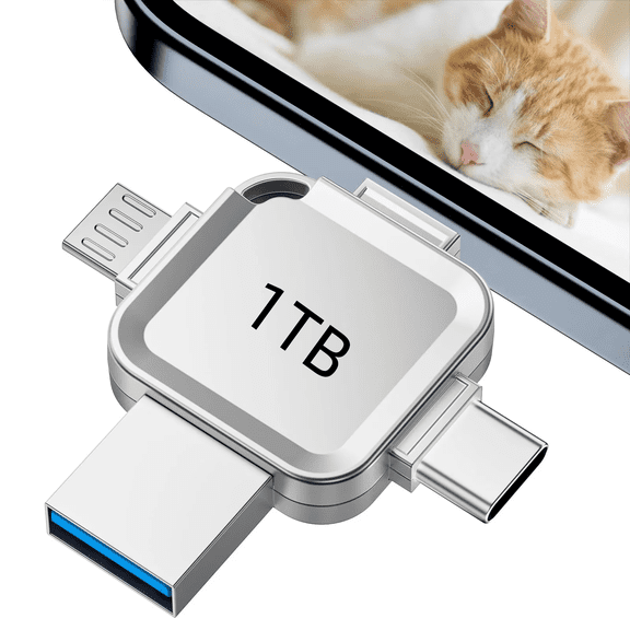 4 IN 1 Large Capacity External Drive USB 3.0 Drive Storage Data for Computer/Laptop