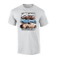 thumbnail image 1 of 4 Iconic Mustang Models 1965-Present Shelby Cobra Mustangs Vintage Car Short Sleeve Adult Graphic T-Shirt-Ash-medium, 1 of 1