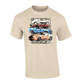 thumbnail image 1 of 4 Iconic Mustang Models 1965-Present Shelby Cobra Mustangs Vintage Car Short Sleeve Adult Graphic T-Shirt-Sand-xxl, 1 of 4