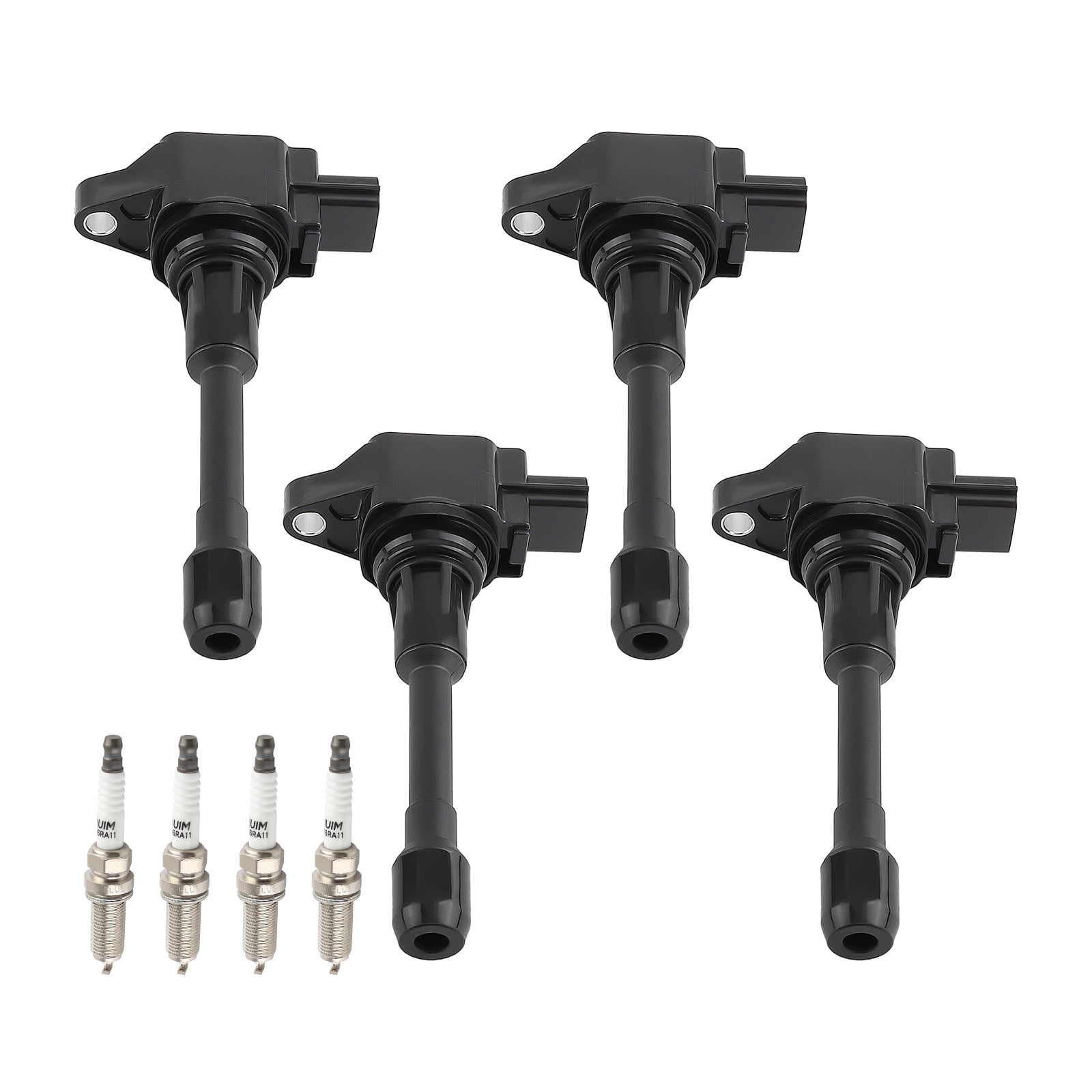 4 Ignition Coils + Spark Plugs For Nissan Altima Cube March NP300 Rogue UF-549