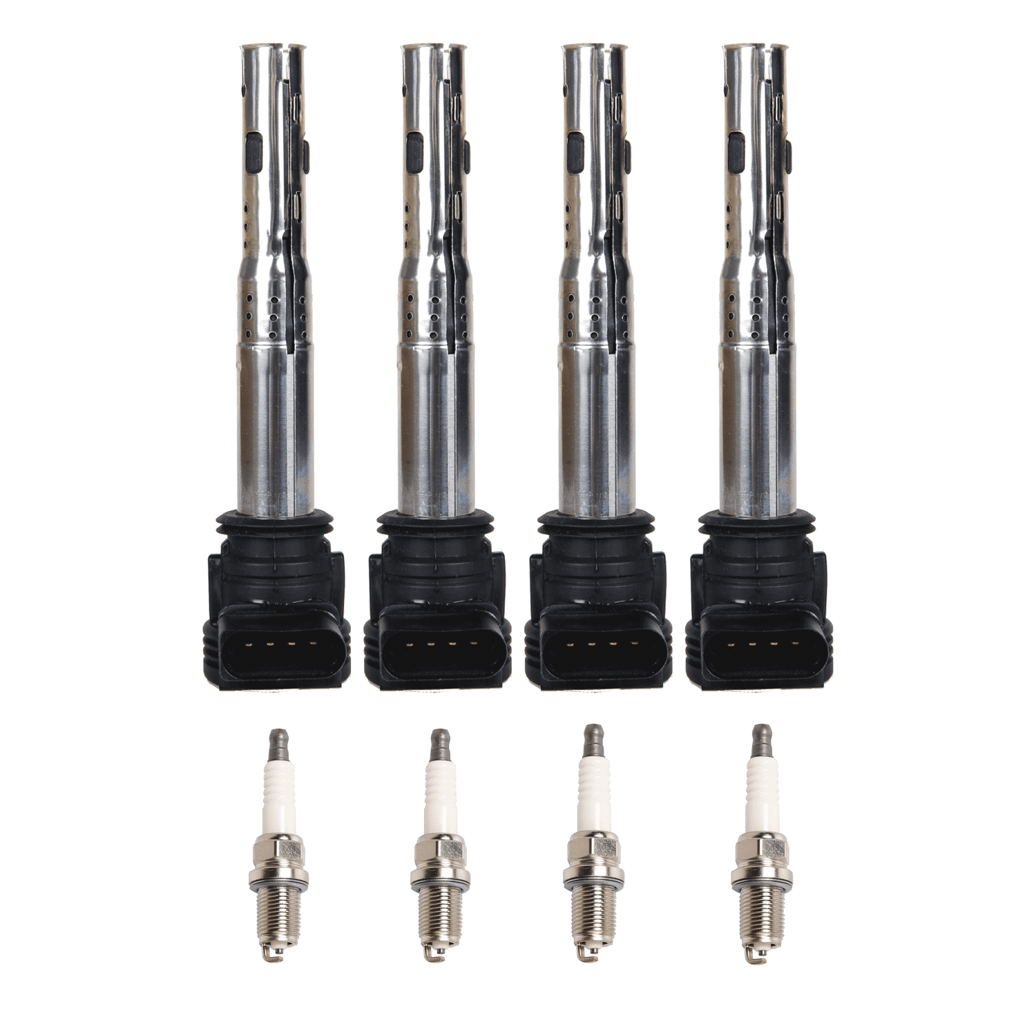 ISA Set of 4 Ignition Coil Pack 4 Spark Plug For Volkswagen VW A3 A4 A5 A6 Q3 Quattro Q5 RS4 RS5 TT Beetle CC Eos Golf R GTI Jetta Passat for UF575 3923