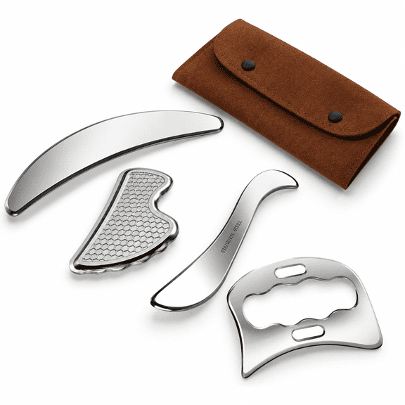 4 In 1 304 Stainless Steel Scraper Tool Kit For Physical Derma Edge & Guasha SBDC