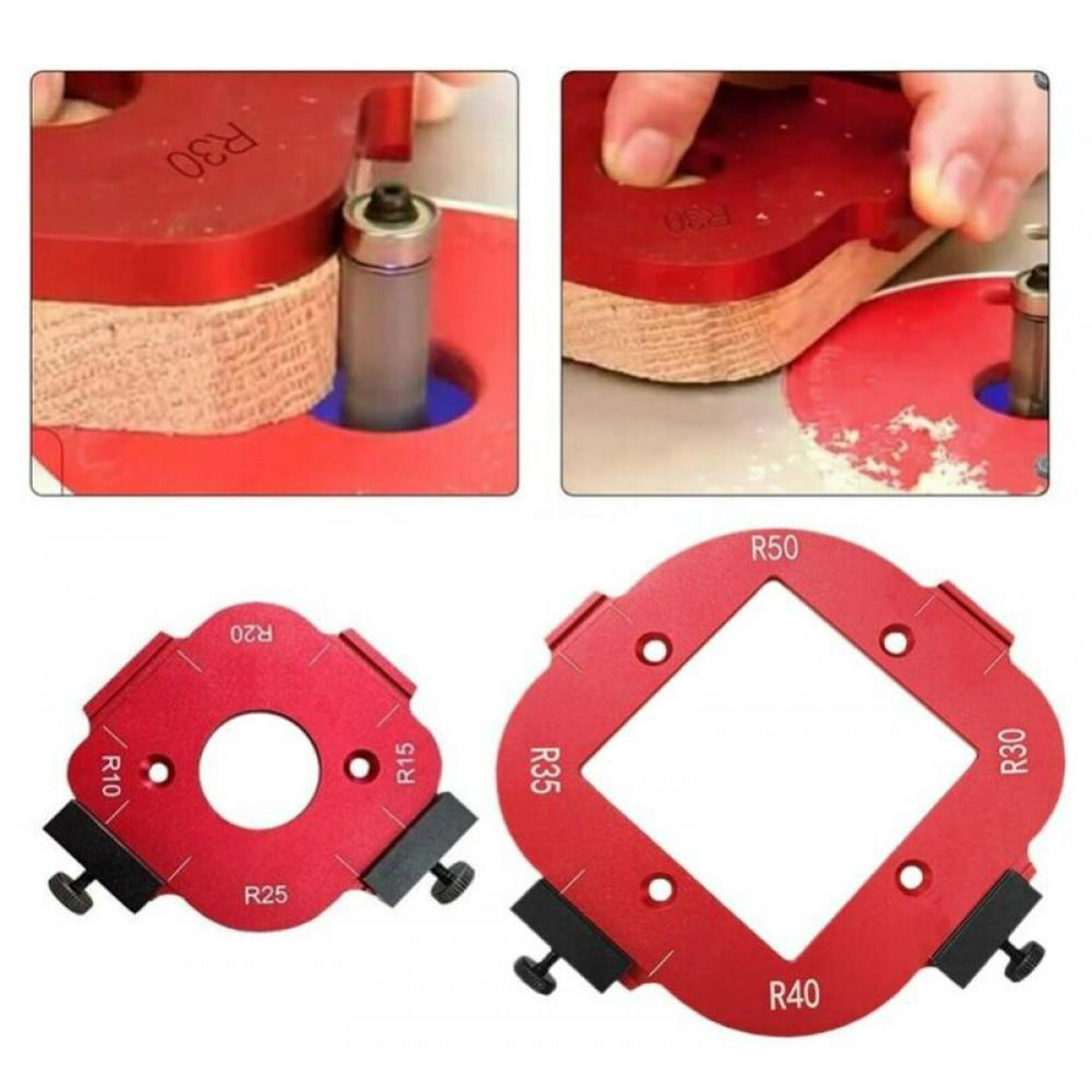 HOHXFYP 4Pcs Radius Corners Router Jig Router Templates, Woodworking HOHXFYP 4Pcs Radius Corners Router Jig Router Templates, Woodworking