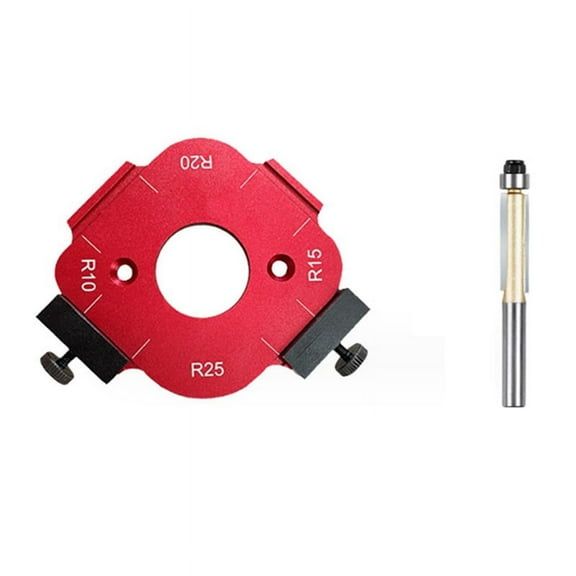 4-In-1 Arc Angle Positioning Template, Router Corner Radius Jig Reusable 10-25R