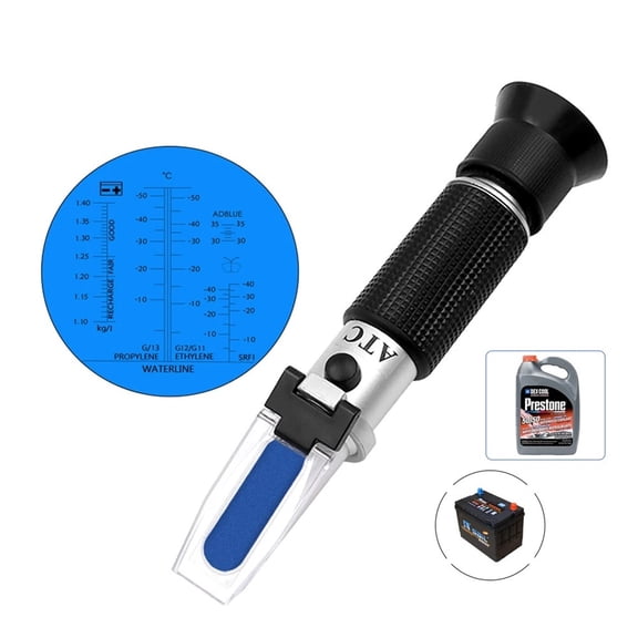 4 In 1 Car Antifreeze Refractometer Ethylene Propylene Fluid Glycol Freezing Point Battery Tester